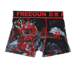 Boxer Noir/Rouge Garçon Freegun Dragon pas cher