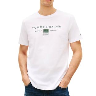 T-Shirt Blanc Homme Tommy Hilfiger Brand vue 0