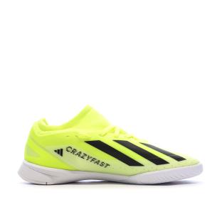 Chaussures de football Jaune Fluo Garçon Adidas X Crazyfast League vue 2