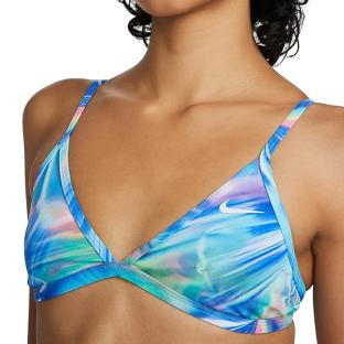 Haut de maillot de bain Bleu Femme Nike Lace Up pas cher