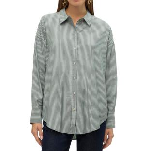 Chemise Kaki/Blanche Femme Vero Moda Nora pas cher