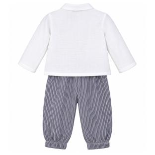 Ensemble Blanc/Gris Bébé Bébé P'tit Mome Paolo vue 0