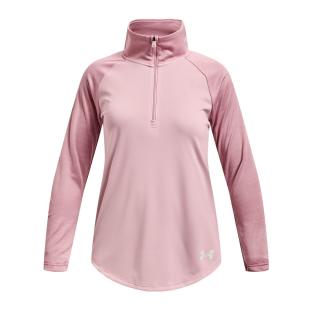 T-shirt à manches longues demi-zip Rose Fille Under Armour Tech Graphic Half pas cher