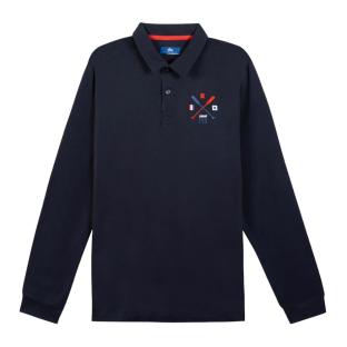 Polo Manches Longues Marine Homme TBS Sapin vue 0