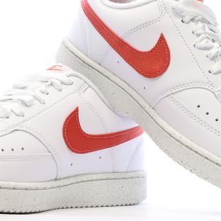 Baskets Blanches/Rouge Femme Nike Court Vision vue 7