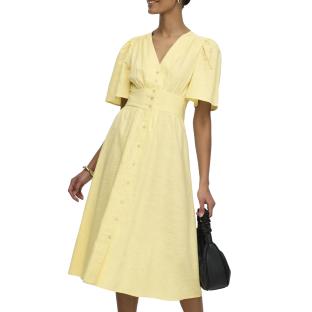 Robe Jaune Femme JDY Nora 2/4 Midi vue 0