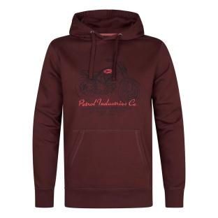 Sweat à Capuche Bordeaux Homme Petrol Industries Print pas cher