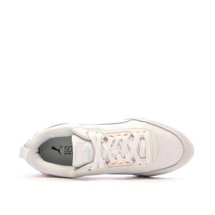 Baskets Blanc/Rose Femme Puma R22 vue 4