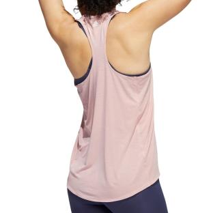 Débardeur Rose Femme Adidas 3barlogo vue 2