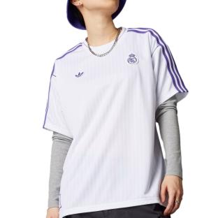 Real Madrid Maillot Lifestyle Blanc/Violet Homme Adidas Icon vue 0