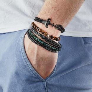 Bracelet Noir Homme Geographical Norway 315029 vue 2