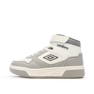 Baskets Grises/Blanches Garçon Rouge Umbro Olly Vlc pas cher