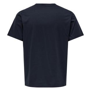 T-shirt Marine Homme Only & Sons Chinois vue 2