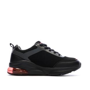 Baskets Noir/Rouge Garçon Kappa Logo Pylos vue 0