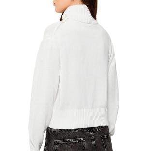 Pull Blanc Femme Calvin Klein Jeans Chenille vue 0