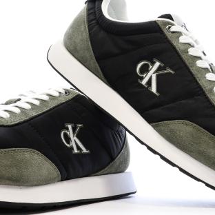 Baskets Noir/Kaki Homme Calvin Klein Jeans Retros vue 7