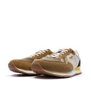 Baskets Noir/Camel Homme Pepe jeans Brit Prints vue 0