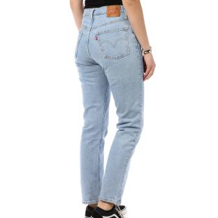 Jean Bleu Cropped Femme Levi's 501 vue 2