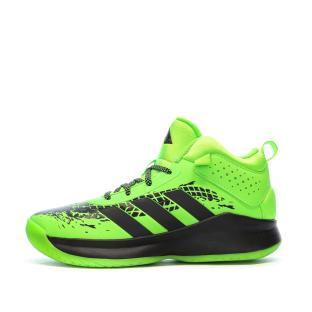 Chaussures de Basketball Vertes Adidas Cross Em Up 5 K Wide pas cher