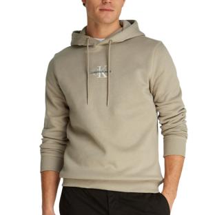 Sweat à Capuche Beige Homme Calvin Klein Monologo pas cher