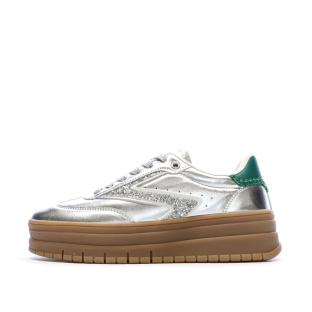Baskets Argent /Vert Femme Teddy Smith Sneakers 120305 vue 0