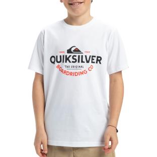 T-shirt Blanc Garçon Quiksilver Typed Out pas cher