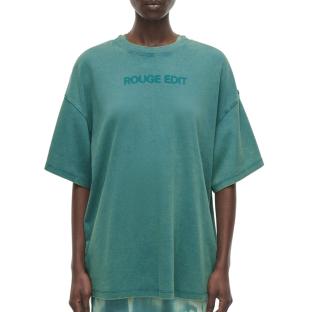 T-Shirt Vert/Bleu Femme Rouge Edit Rousophia vue 0