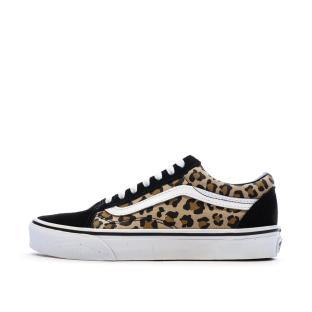 Baskets Noir/Léopard Femme Vans Old Skool Animalier pas cher