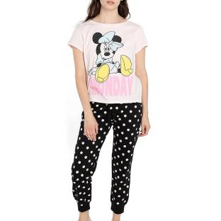 Pyjama Rose/Noir Femme Disney Minnie Monday vue 0