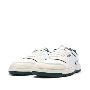 Baskets Blanches/Vertes Foncés Homme Puma Doublecourt03 vue 0