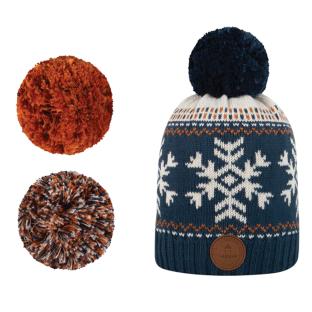 Bonnet Bleu/Beige Garçon Cabaia No Polar pas cher