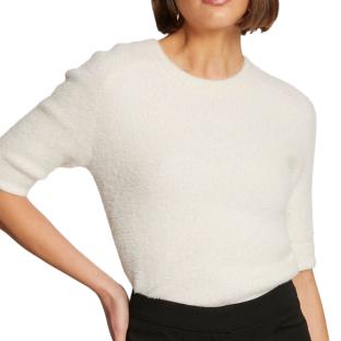 Pull Manches Courtes Ecru Femme Morgan MTOM pas cher