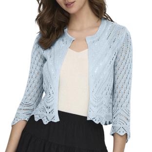 Cardigan Bleu Femme JDY Sun 3/4 Cropped vue 0