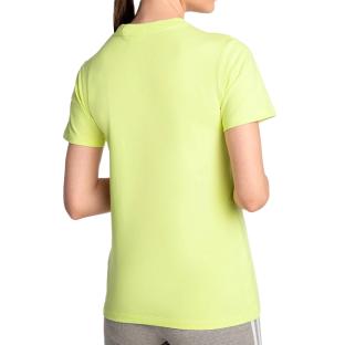 T-shirt Jaune fluo Femme Adidas Trefoil vue 2