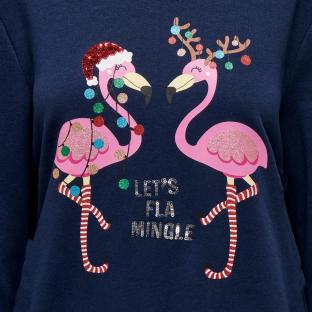 Sweat de Noel Marine Femme Only Onlyda Christmas vue 0
