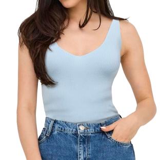 Débardeur en Maille Bleu Clair Femme JDY Nanna 15180497 vue 0