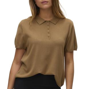 Polo Marron Femme Vero Moda Lenny vue 0