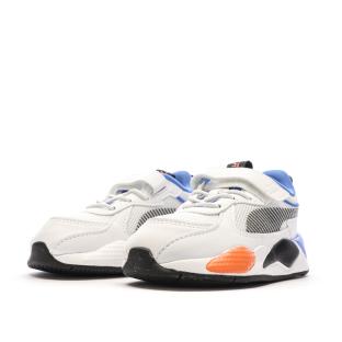 Baskets Blanches/Orange/Bleu Garçon Puma 395556 vue 6