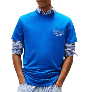 T-shirt Bleu Homme Tommy Hilfiger Tjm Slim Font Play vue 0