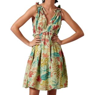 Robe Verte à Motifs Femme Kaporal CRISSE pas cher