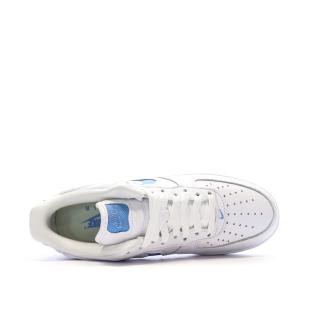 Air Force 1 Baskets Blanches/Bleu Homme Nike vue 4