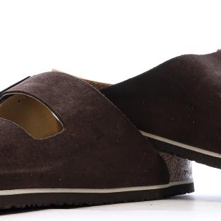 Braune Herrensandalen TBS Mule Cow Split Suede Quatar Ansicht 0