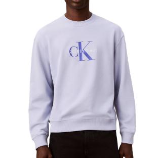 Sweat Bleu Homme Calvin Klein Jeans 350terry Mono pas cher