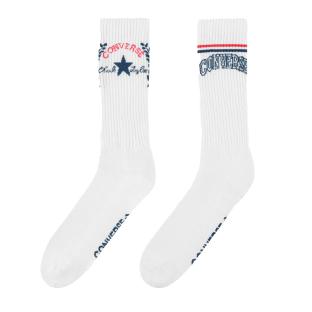 2x Paires de Chaussettes Blanches Homme Converse S7020742 pas cher