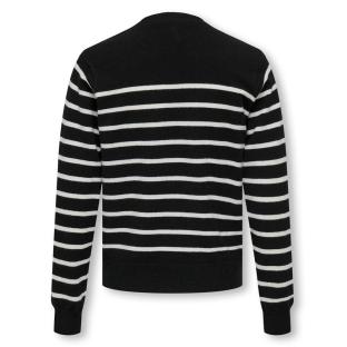 Pull à Rayures Noir Fille Kids ONLY Gtiba vue 0
