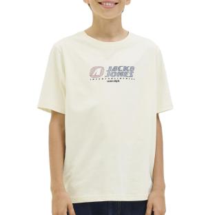 T-Shirt Blanc Garçon Jack & Jones Cotier vue 0