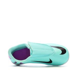 Chaussures de football Turquoises Garçon Nike Vapor 15 vue 4