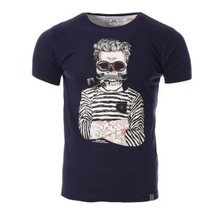 T-shirt Blanc/Marine Homme La Maison Blaggio MARS pas cher