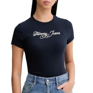 T-Shirt Marine Femme Tommy Hilfiger DW0DW21838 pas cher