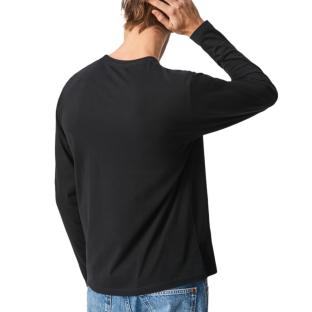 T-shirt Manches Longues Noir Homme Pepe jeans Eggo vue 2